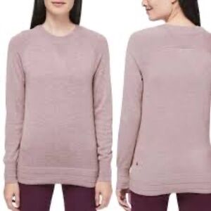Lululemon Apres Your Way Sweater Cashmere Blend Heathered Smoky Blush Womens M